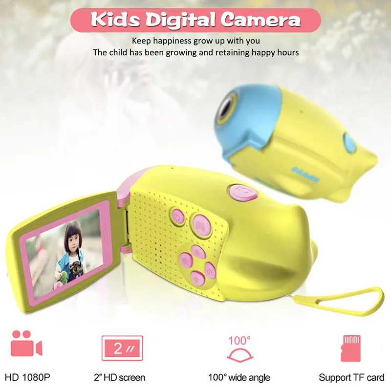 

New Kids Digital Camera 2.0 Inch Color Display HD Children DV Camera Children Camcorder Video HD Angel Camera For Kids Gifts