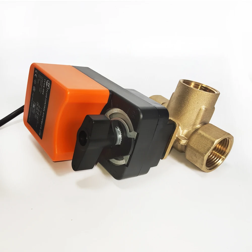 Клапан proprotion 3/4 ''с 3 портами типа T Электрический регулирующий клапан AC/DC24V 0 10 В