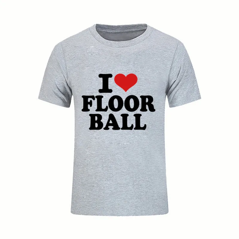 Футболка с надписью I love Floorball для мужчин коротким рукавом Дня отца на заказ