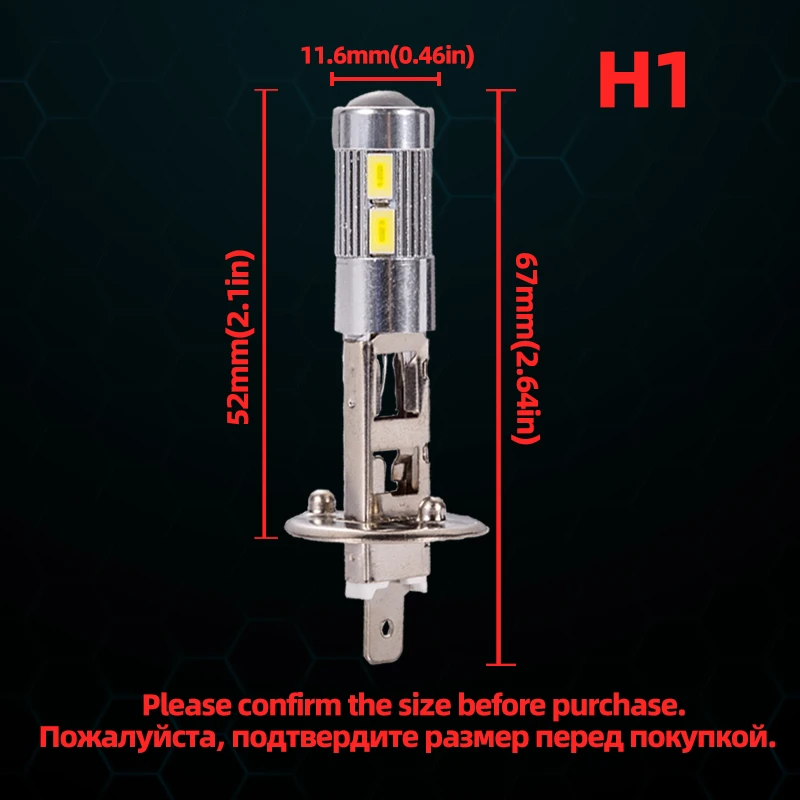 2 шт. H1 H3 светодиодные лампы 5630 10SMD 6000K белые Сменные лампы для автомобильных противотуманных фар автомобильные ходовые огни 12 В