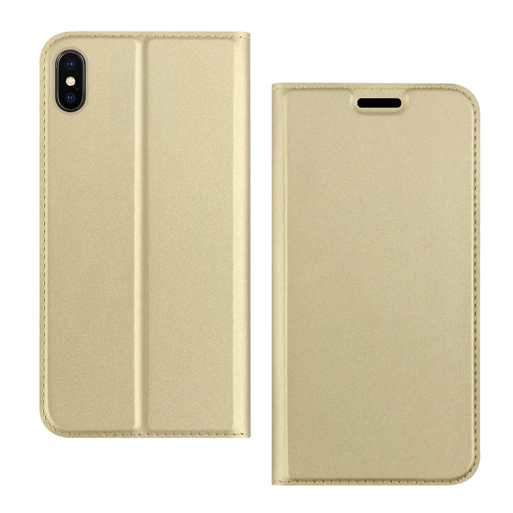 Роскошный кожаный чехол-книжка для IPhone XR, XS, Max, SE, кошелек, чехол-книжка для IPhone X, 6, 7, 8 Plus, 11 Pro, Max, чехол для телефона - Цвет: Золотой