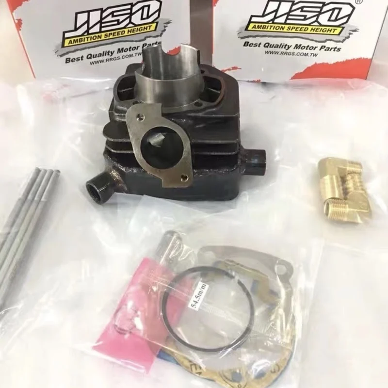 Комплект цилиндров Dio 50 Zx Jiso 54,5 мм 125cc с большим отверстием с водяным охлаждением для гоночной настройки деталей для увеличения мощности и скорости двигателя
