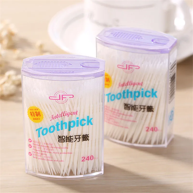 240 стая двухсторонняя зубная палочка Сверхтонкая зубочистка щетка уход за