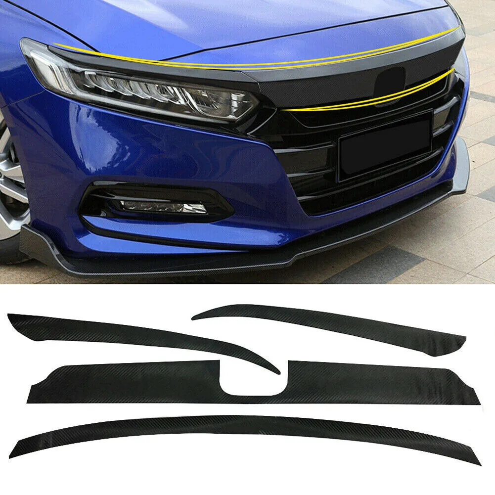 

Side Window Car Sticker Trim 1 Set Bumper Carbon Fiber Style DIY Decal