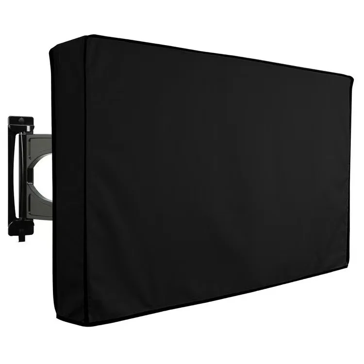 

Outdoor Waterproof TV Cover with Bottom Cover Heavy Duty Thick Fabric Weatherproof Outdoor TV Enclosure for Outside TV
