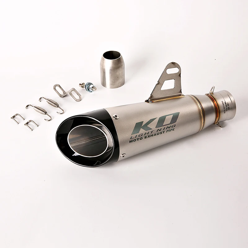 

Universal 38-51 mm Motorcycle Exhaust Muffler Pipe No DB Killer Escape Stainless Steel Tube with Baffle for Z1000 Z400 SV650