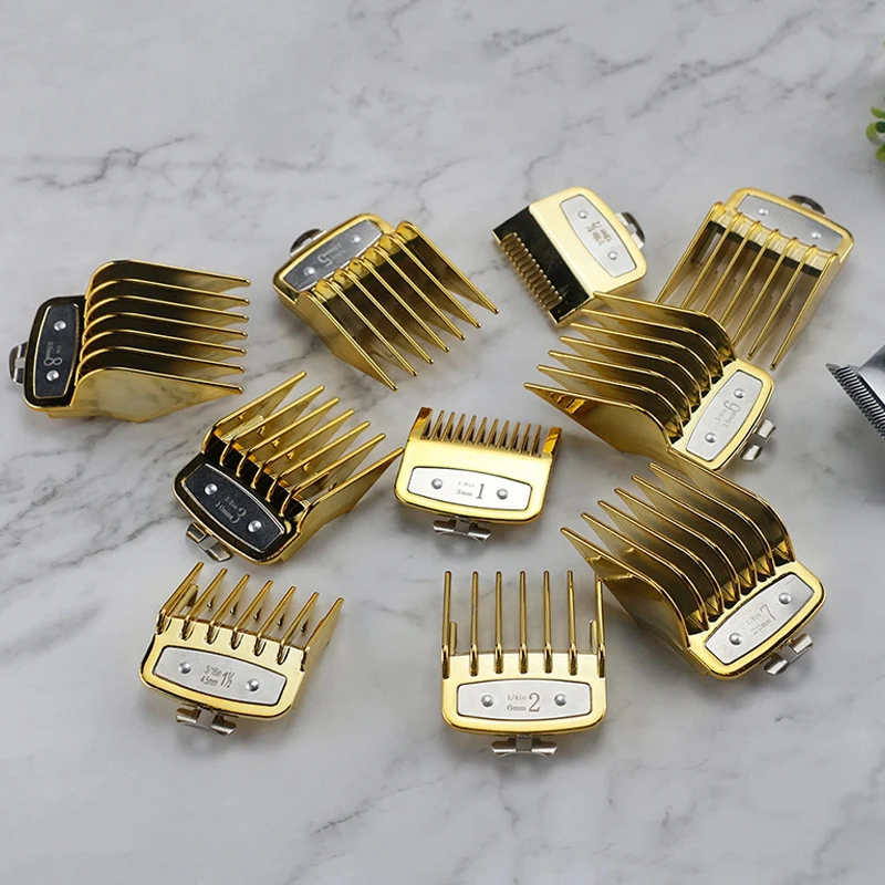 

10Pcs/Set Hair Clipper Comb Guide Kit Plastic Trimmer Shield Attachment 1.5-25mm General Hair Salon Tool