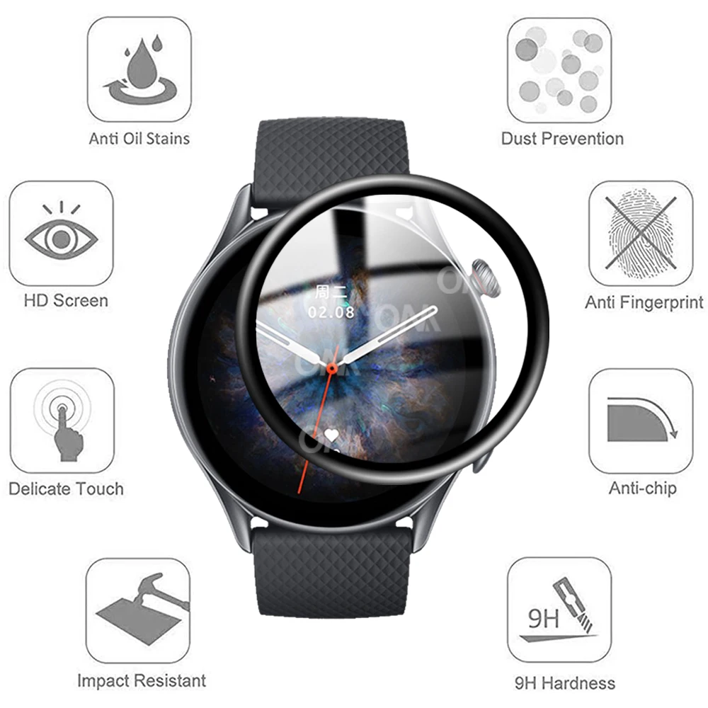 2 в 1 20D мягкий Экран протектор Защитная пленка TPU Xiaomi Huami Amazfit GTR3 GTR 3 Pro smart