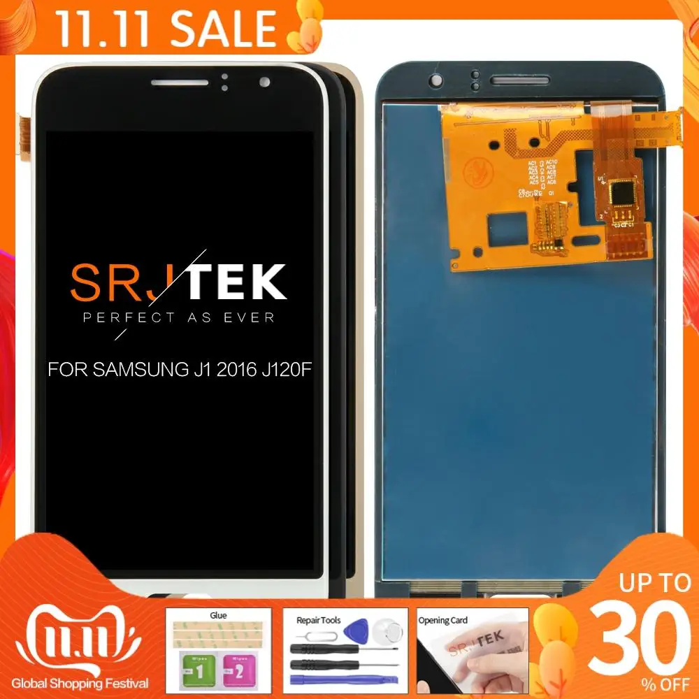 ЖК дисплей для SAMSUNG GALAXY J1 2016 дигитайзер сенсорного экрана J120 J120f J120M J120H