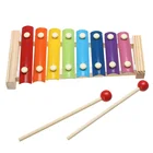 Красочные детские музыкальные инструменты милые детские ксилофон развивающие деревянные игрушки