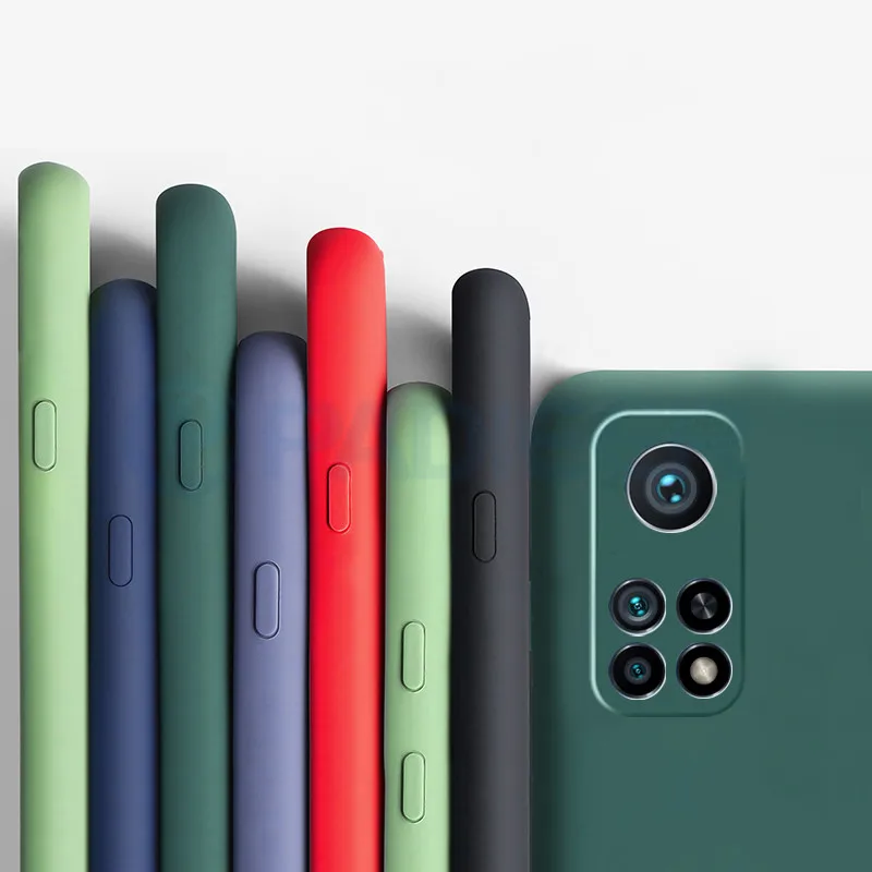 Жидкий силиконовый чехол для Xiaomi Mi 10 t Pro 5G противоударный бампер полное покрытие