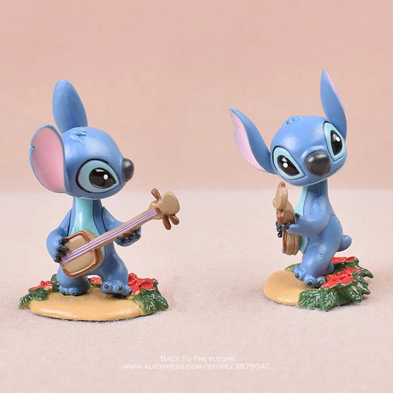 Disney Lilo &amp Stitch summer 5 шт./компл. 5-7 см фигурка аниме украшение коллекция мини-кукла