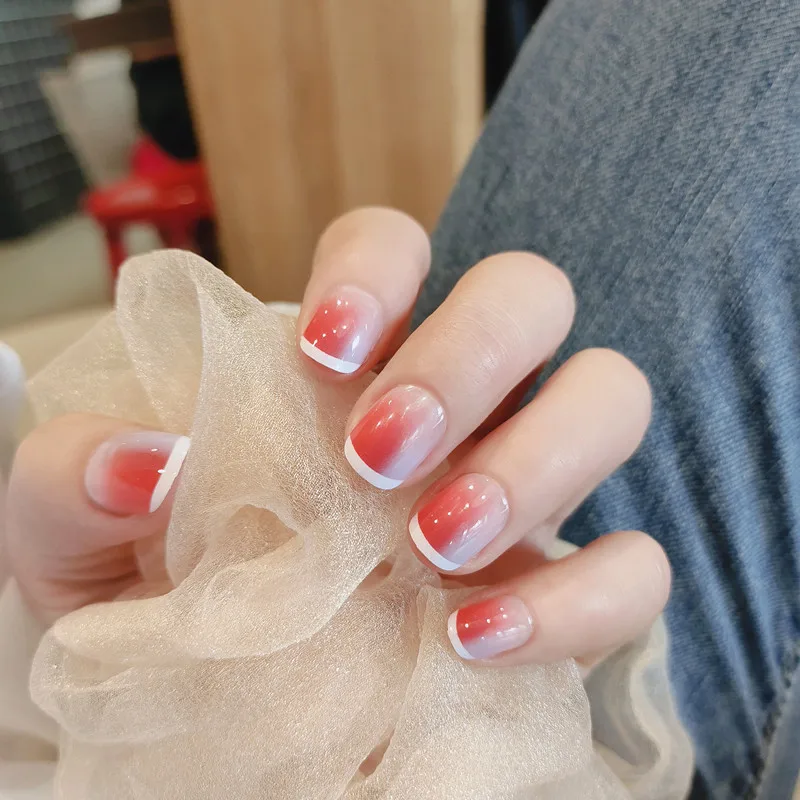 Накладные ногти 24 шт./коркор. естественный темпераментный французский ноготь