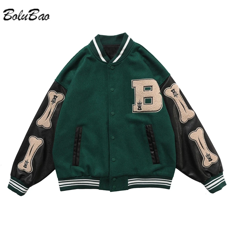 BOLUBAO осенние куртки для мужчин и женщин хип хоп меховая Лоскутная Верхняя одежда