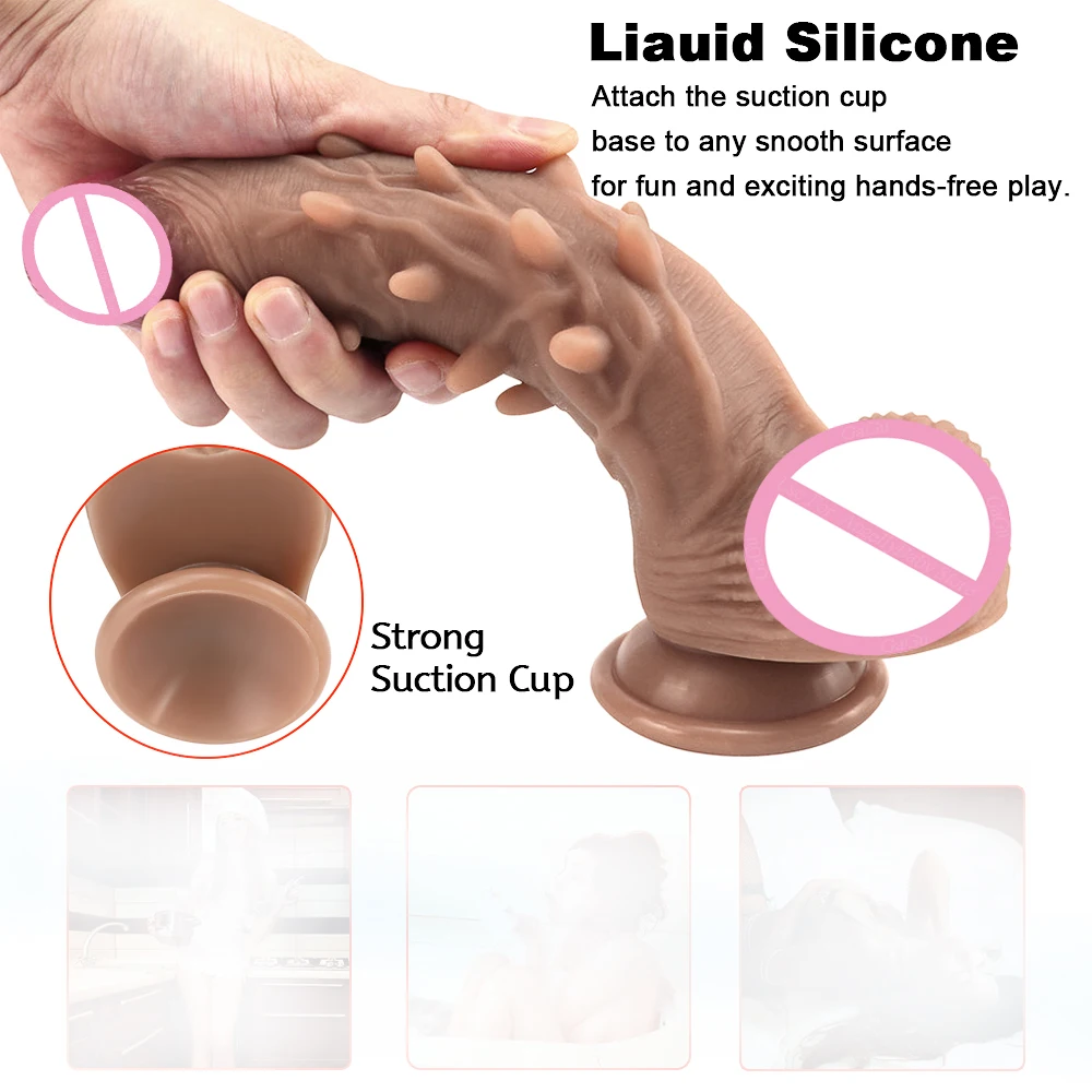 GaGu колючая Реалистичный Пенис дилдо с присоской огромный фаллоимитатор петух