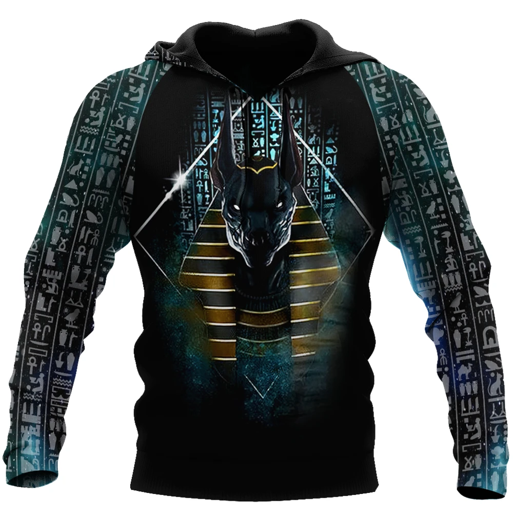 

New Mens Hoodies The God Of Egypt - Anubis 3D Printed Fashion Sweatshirt Unisex Casual Zipper Hoodie M214