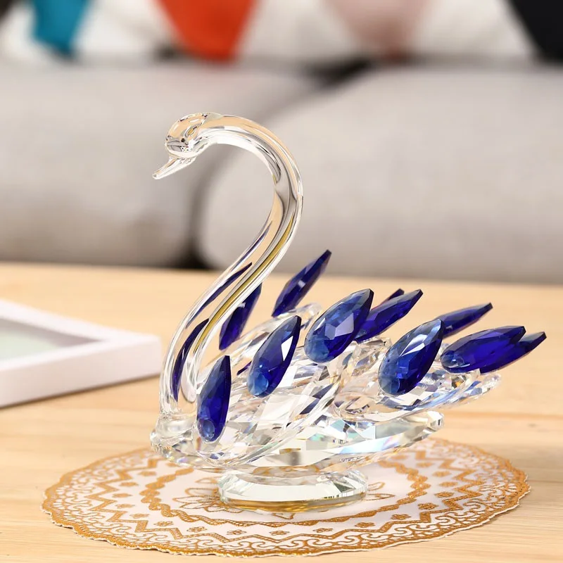 Стеклянные фигурки в виде лебедя 4 цвета|Статуэтки и миниатюры| |