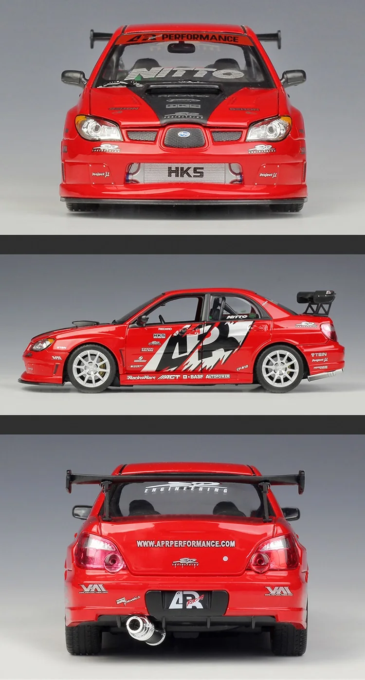 1:24 Welly модели автомобилей из сплава для Subaru Impreza производительность APR литая модель автомобиля детские игрушки Рождественский подарок коллекция для взрослых