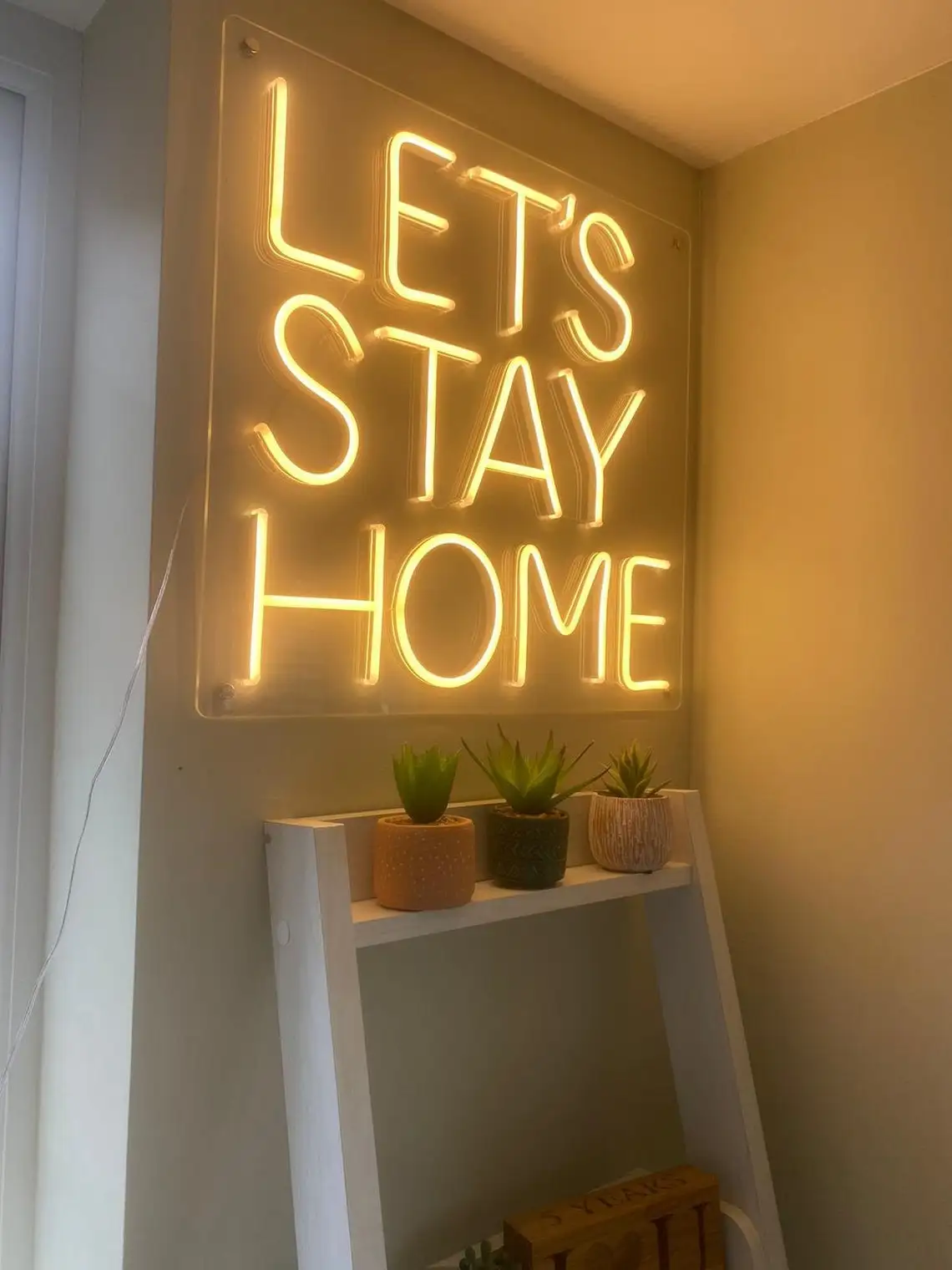 

Неоновая вывеска Let's Stay Home на заказ, светодиодная неоновая вывеска, домашняя гостиная, кухонная вывеска, неоновое украшение для вечерние НКИ...