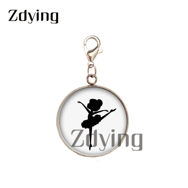 Zdying Милая балерина маленькая девочка силуэт талисманы стекло Русалка балет