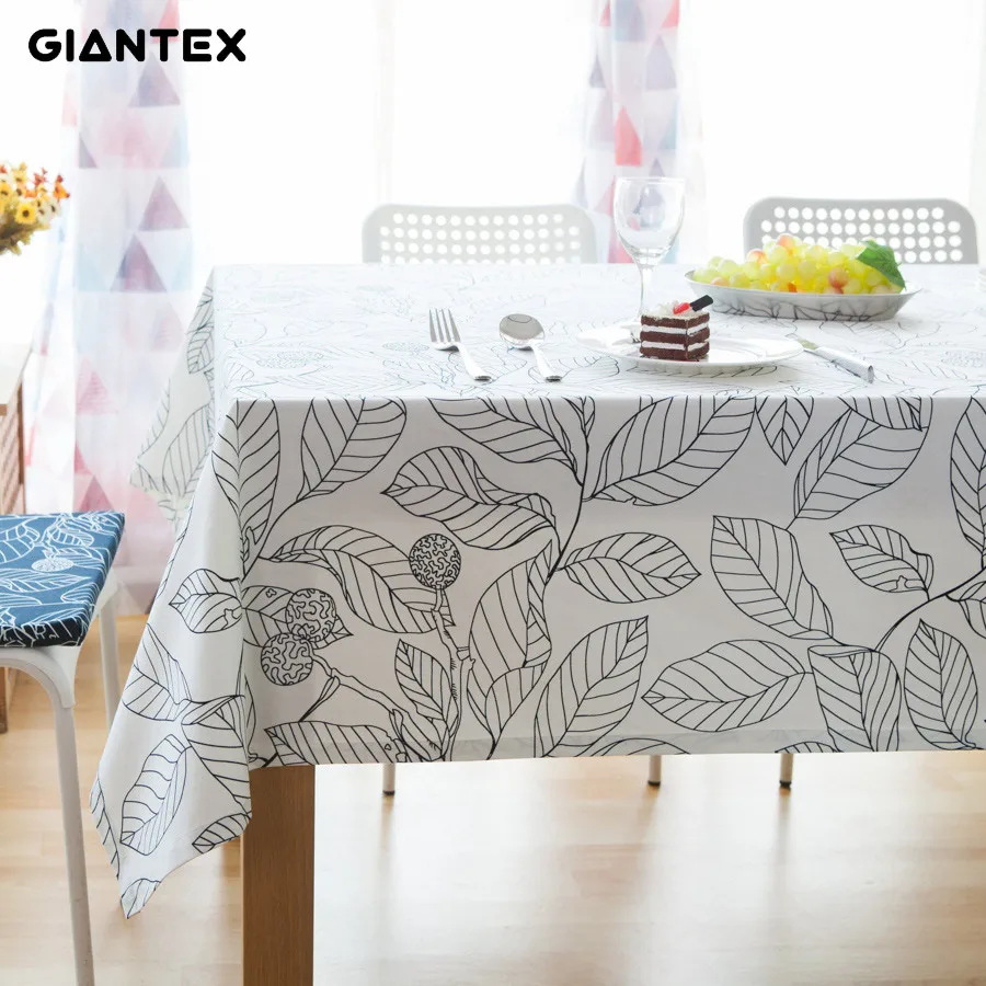 Giantex Декоративная скатерть из хлопчатобумажной ткани прямоугольные скатерти для