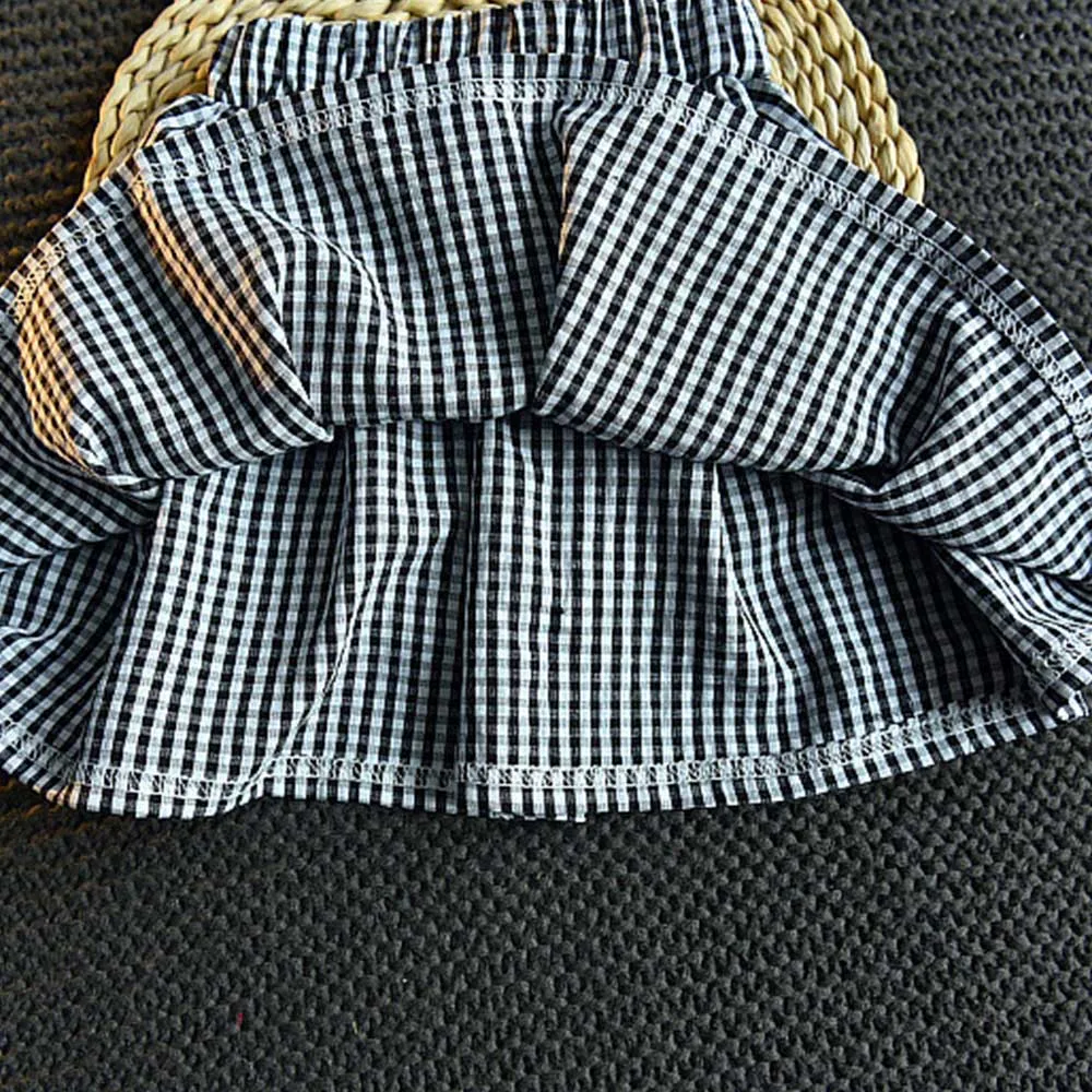 

2021 Summer Toddler Girl Clothes Set Red Color Short Sleeve T-shirt + Plaid Skirt Two Piece Boutique Kids Easter Outfits