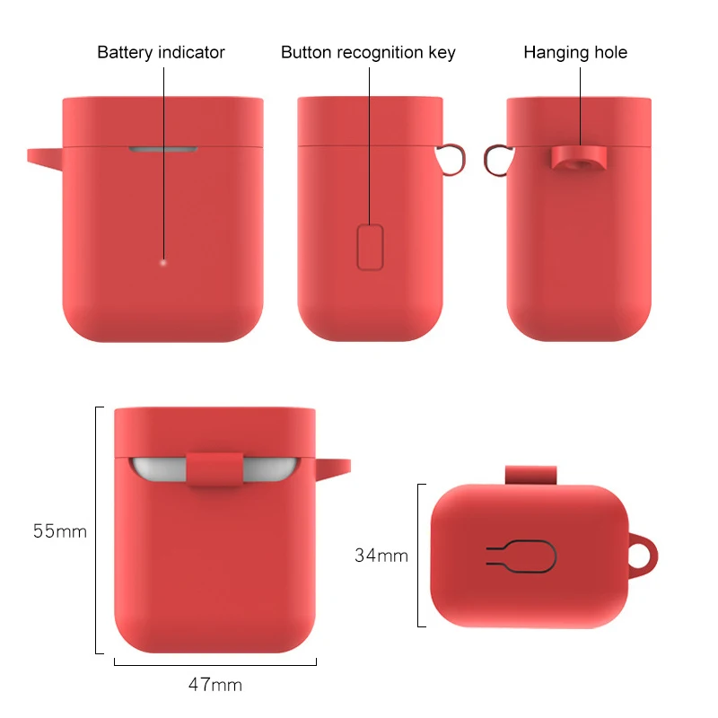 Силиконовый чехол для Xiaomi Air Bluetooth беспроводные наушники защитный полный Чехол