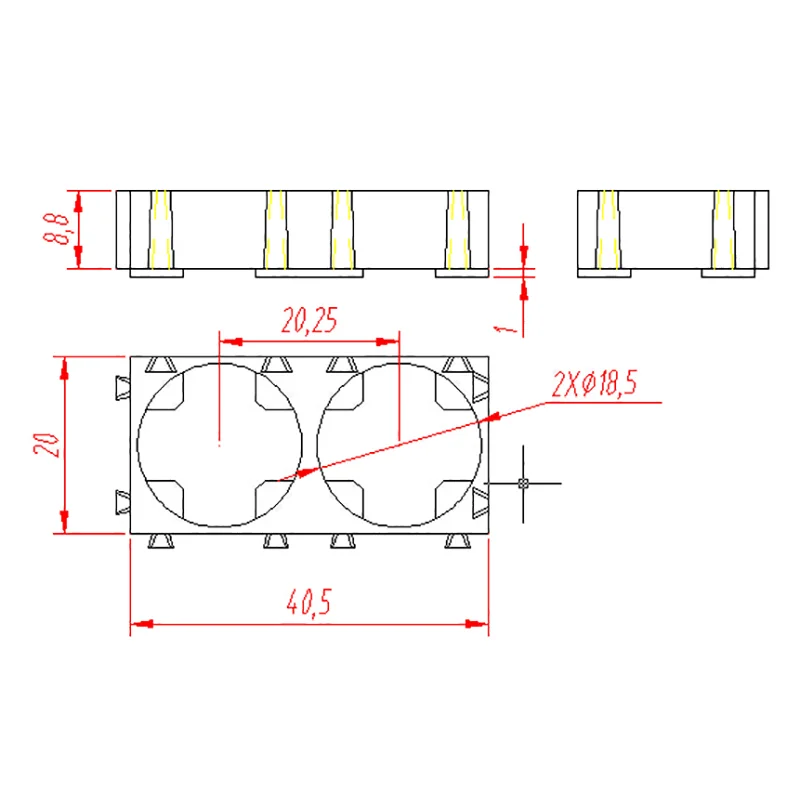 4x ABS 18650 Держатель батареи для хранения и переноски для фиксации Li Cells контейнер рамка перезаряжаемая серия жесткий пластиковый чехол кронштейн DIY