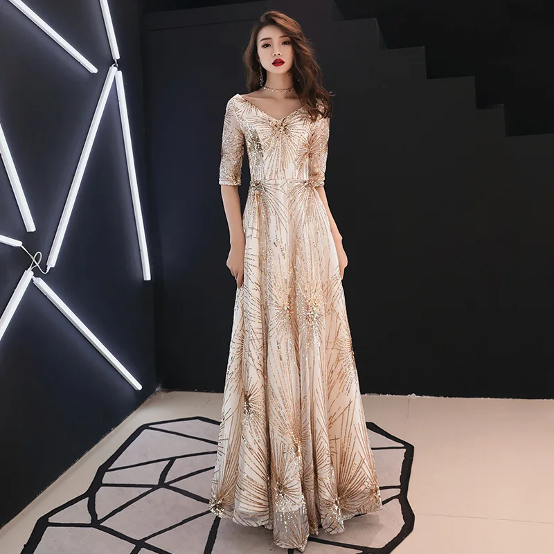 Sparkly Stylish Lace sexy Slim party dress dress evening dress qipao female Chinese Style Dress Improved Qipao