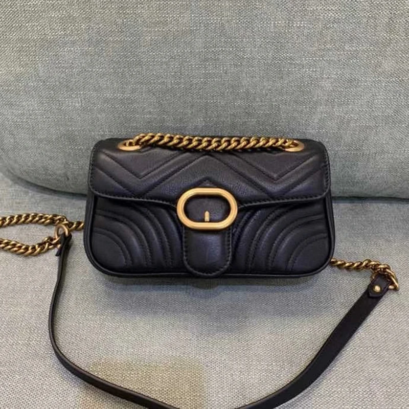 

Marmont love chain pack double g Dionysian bag wavy Mini single shoulder cross over classic mini GG women's bag