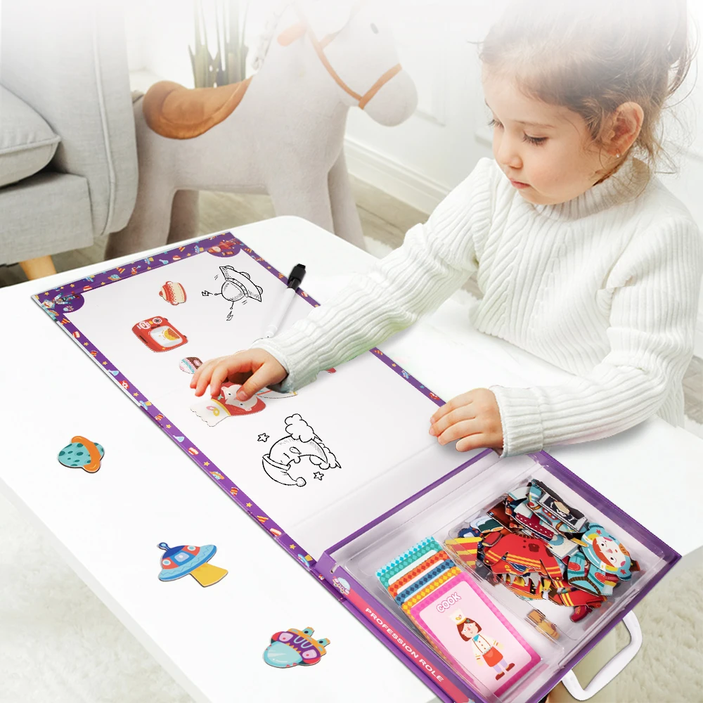 Магнитный 3D пазл профессиональные ролевые игрушки персонажи головоломки игра