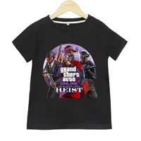 game gta printed summer cotton boys and girls sports and leisure short sleeved t shirt kids clothes boys 8 to 12