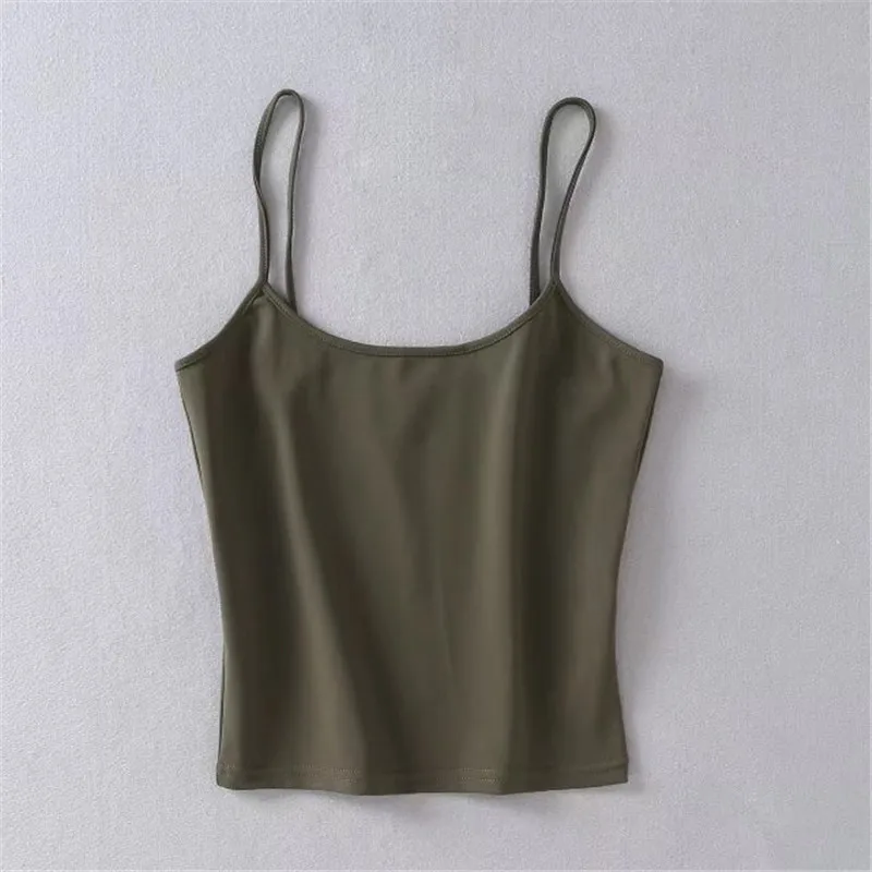 

Spring and summer new style wild thin sleeveless solid color strap women, was thin sexy slim short paragraph halter top