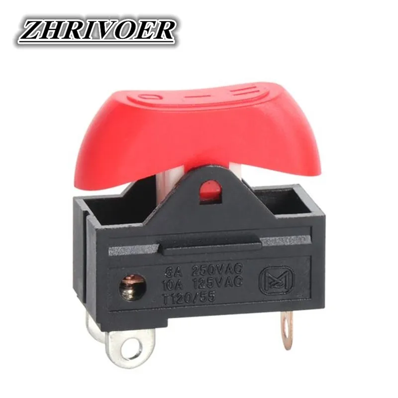 1Pcs KCD15-103/T Hair Dryer Switch Rocker Switch 3 Position ON-OFF-ON Boat Switch