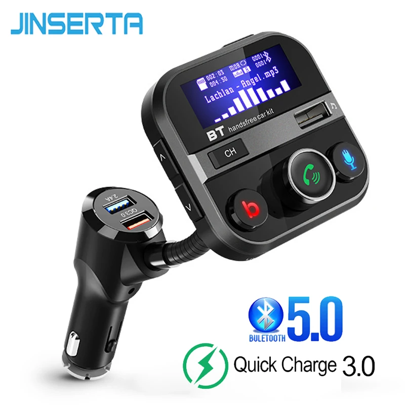 

Автомобильный MP3-плеер Bluetooth 5,0, fm-передатчик с функцией громкой связи, двойной USB QC3.0, быстрая зарядка, TF, u-диск, автомобильный комплект с одни...
