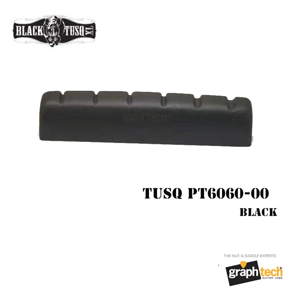 График Tech PT-6060-00 TUSQ XL 1/" 6-ой Гитары шлицевая гайка для EPI стиль Гитары, черный