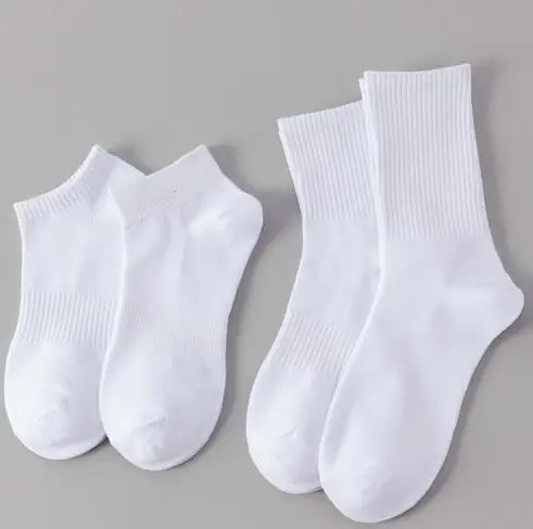 

5pairs Men White Black Grey Warm Cotton Cushion Comfortable Cycling Running Hiking Athletic Sports Crew Dress Socks