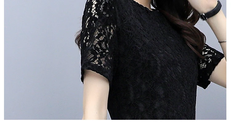 

Lace dress women's long 2019 summer new slim figure slim cover long dress