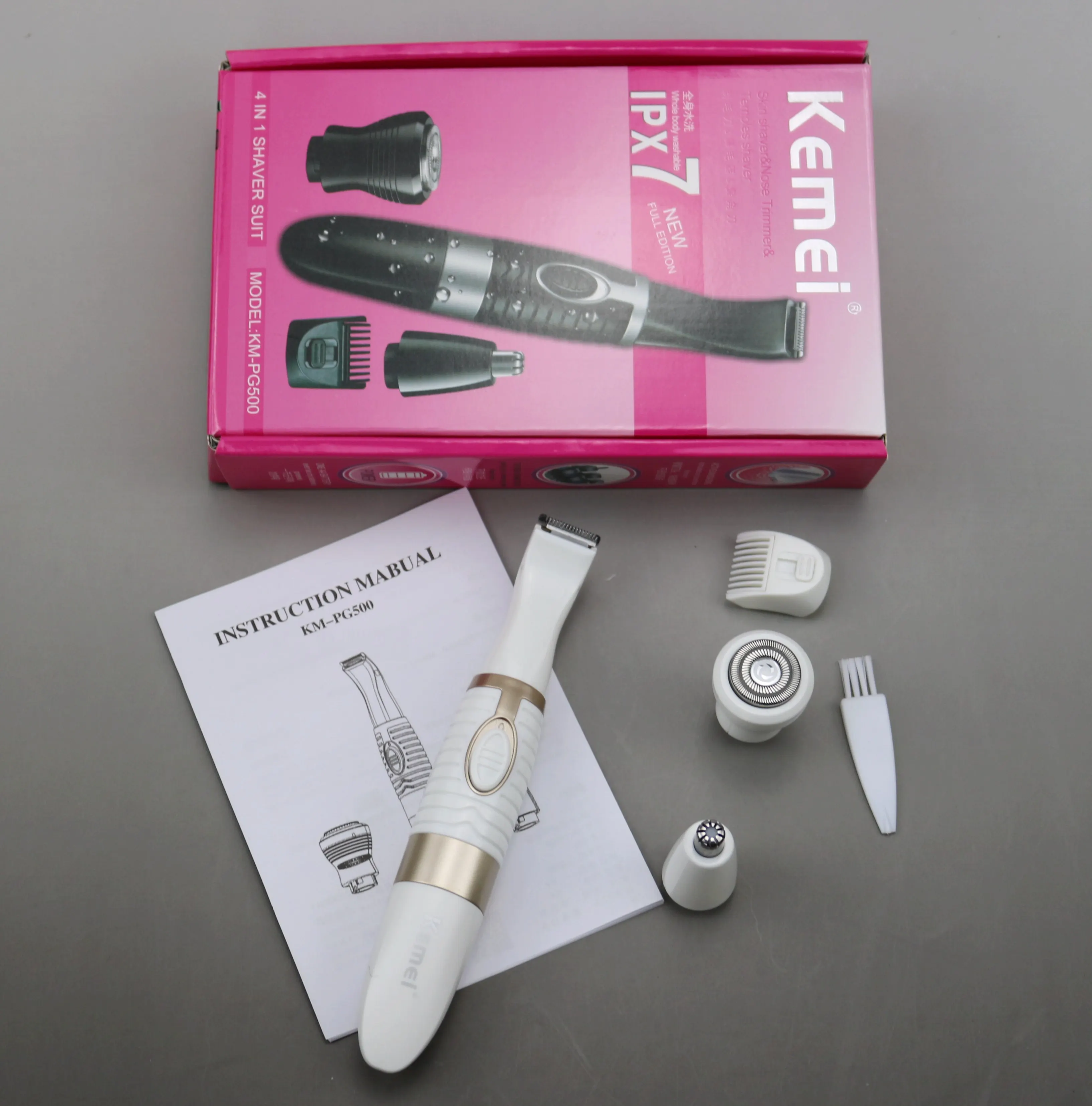 

4in1 kit bikini trimmer precision facial hair eyebrow trimmer lady nose ear shaping tool hair removal female shaving machine