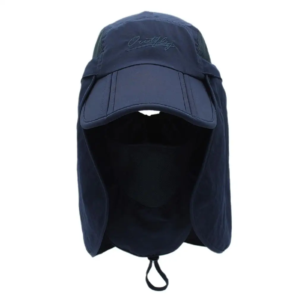 Navy Blue Connectyle Kids шляпа для защиты от солнца Легкая сетчатая Кепка с клапаном быстросохнущая съемная - Цвет: Navy Blue