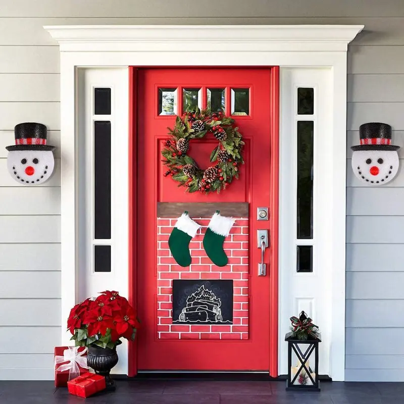 

Christmas Snowman Lamp Decoration Lampshade For Hallway Wall Christmas Lampshade Holiday Decoration