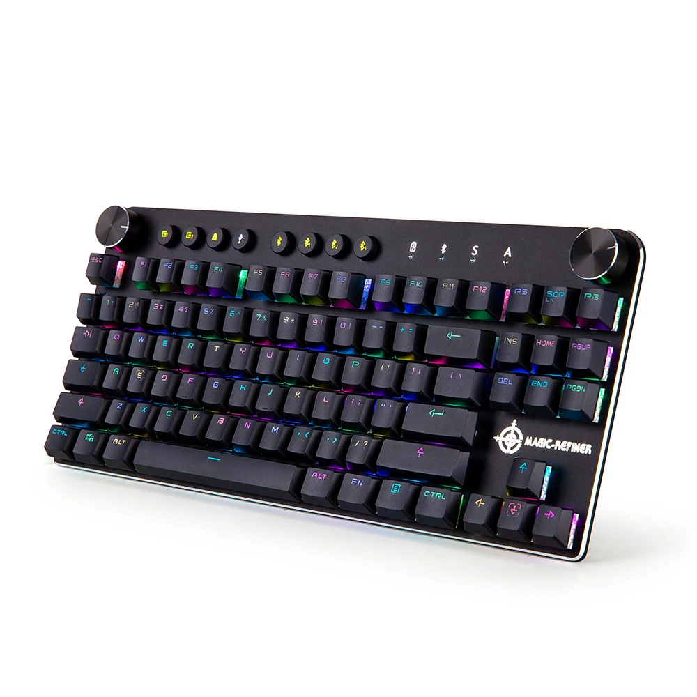 Механическая игровая клавиатура MAGIC REFINER MK11 проводная USB и беспроводная BT 3 0 RGB