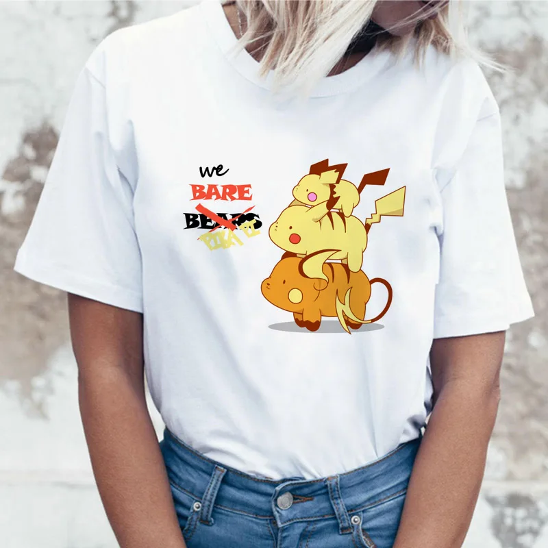 

t shirt kawaii Women kawaii female top t-shirt Large Size printed science typographic pattern scary tee tshirt pattern pet