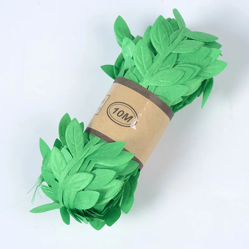 10 метров цветная веревочная лента wide1.5cm ткань красочные листья из ротанга цветок DIY украшения дома гирлянда принадлежности для рукоделия