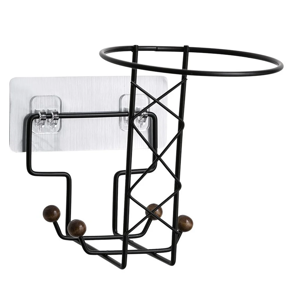 

White/Black Metal Wall Mount Helmet Rack Punch-free Motorcycle Helmet Holder Multifunctional Seamless Coat Hat Display Rack