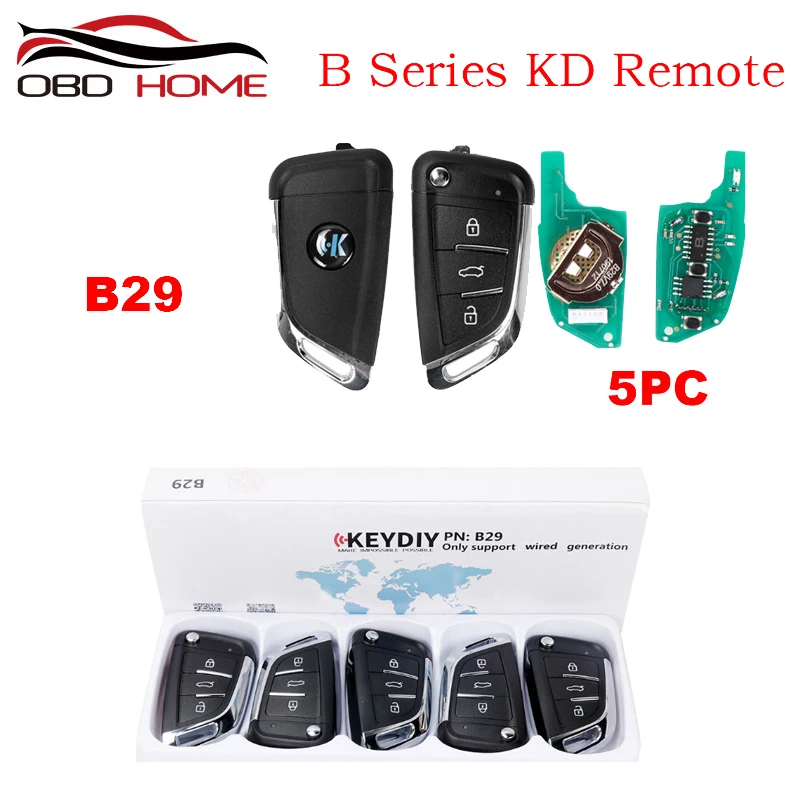 

5PCS Universal Remote KEYDIY B Series B29 3 Button Key for KD900 KD900+ URG200 KD-X2 Mini KD Key Generator