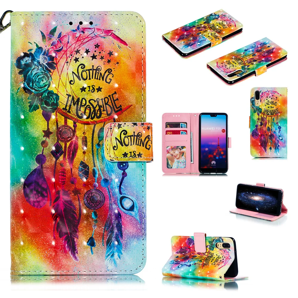 Чехол с рисунком для huawei P20 Lite, чехол P30 mate 20 10 Lite, чехол-книжка mate 20 X Pro, чехол с откидной крышкой и подставкой, чехол Huewai Huawai - Цвет: Фиолетовый