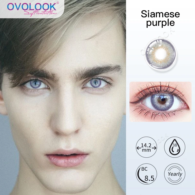 2pcs colored contact lenses with diopters graduated beautiful pupil prescription correct myopia hydrophilic cosmetics accessory free global shipping