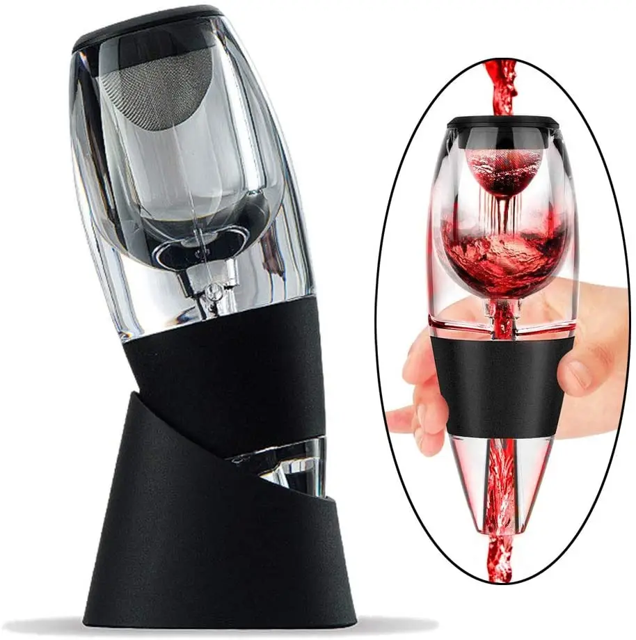 

Wine Aerator Decanter Pourer Spout Set With Filters Stand Diffuser Air Aerating Strainer Red and White Wine for Wine Lover Gifts