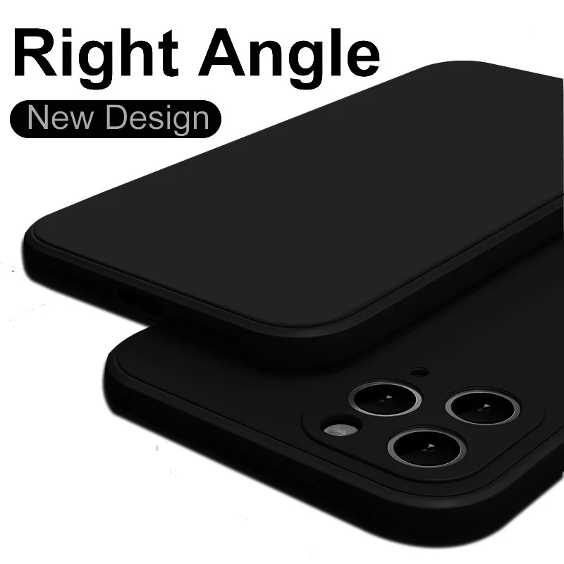 

Cute Naruto Baby Figures Soft Black Original Square Liquid Silicone Case for IPhone 12 Pro Max X XR XS 7 8 6 6s Plus SE 2020